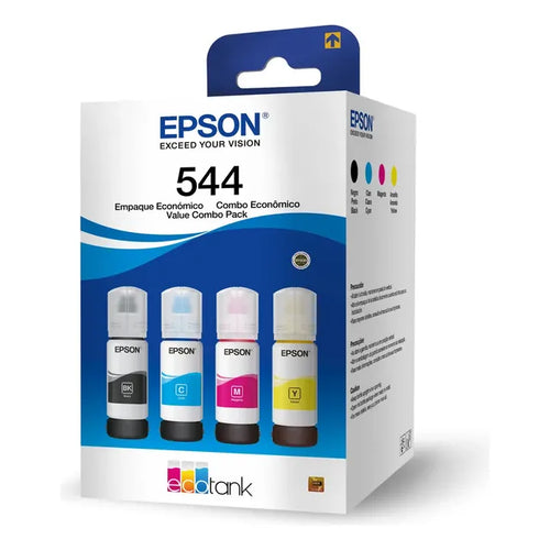 Epson Ecofit Botellas De Tinta Negra, Cian,magenta, Amarillo T544 4 Colores Negro/cian/magenta/amarillo