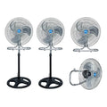 Set De 2 Ventiladores Shtark 3 En 1 De 18 Para Pedestal, Piso O Pared 45.72 Cm 60 Negro Metálico