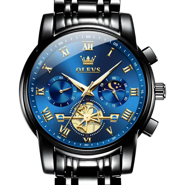 Reloj Para Hombre De Cuarzo Casual De Acero Impermeable 2859