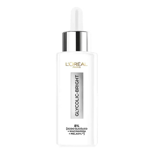 L'oréal Paris Glycolic Bright Sérum De Rostro Anti Manchas, Con Ácido Glicólico, Niacinamida Y Melasyl, Reduce Y Previene Todo Tipo De Manchas, 30 Ml. Todo Tipo De Piel Día/no