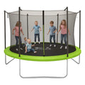 Trampolin Brincolin 10 Pies Red Seguridad Resortes Lona De Salto Negro Cobertor De Resortes Verde