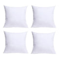 De 4 Rellenos Para Cojín 45x45cm Esponjoso Y Suave Color Blanco Diseño De La Tela Liso