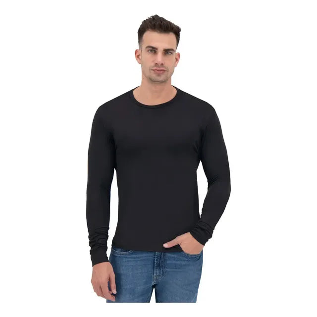 Playera Manga Larga Slim Fit Super Comoda Termica Lycra