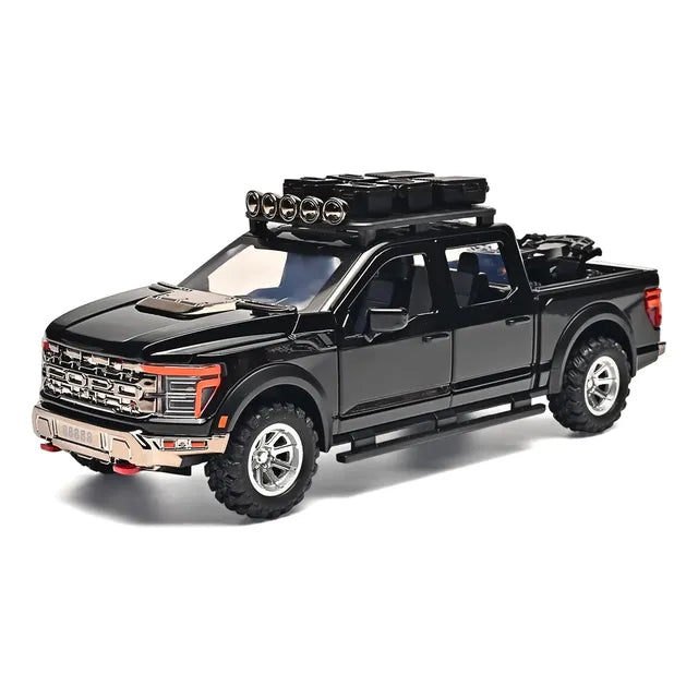 Carro Juguete Collection Metal Cars Ford F150 Con Moto 1:24