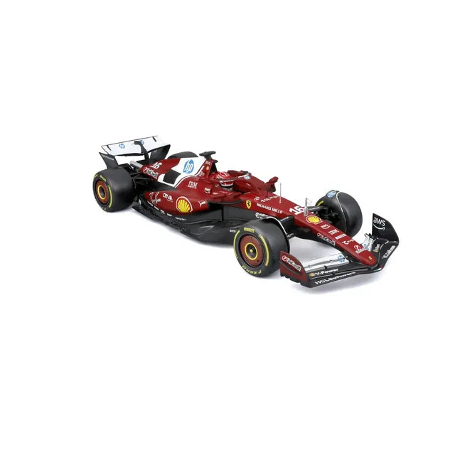 Auto Race Ferrari Sf-25 (2025) A Escala 1:18 - Leclerc #16 Rojo