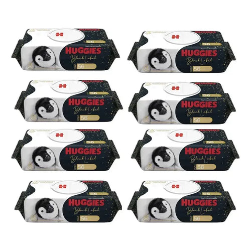 Toallitas Húmedas Huggies Black Label 8 Paquetes De 56 C/u