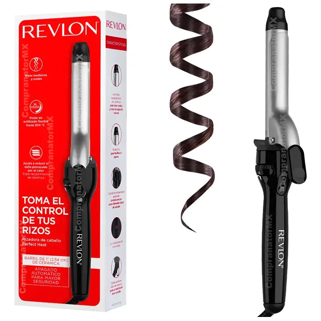 Rizadora Cabello Revlon Ceramica Turmalina Ferro Tenaza Pelo Negro