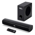 Barra De Sonido 200w Home Theater Con Subwoofer 2.1 Canales Audishako Bs-800, Bluetooth, Control Remoto, Entradas Usb/hdmi-arc/aux/óptica/coaxial Negro 20hz-20khz