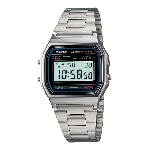 Reloj Casio Oferta A158wa-1r Envio Gratis Acero Plateado Digital