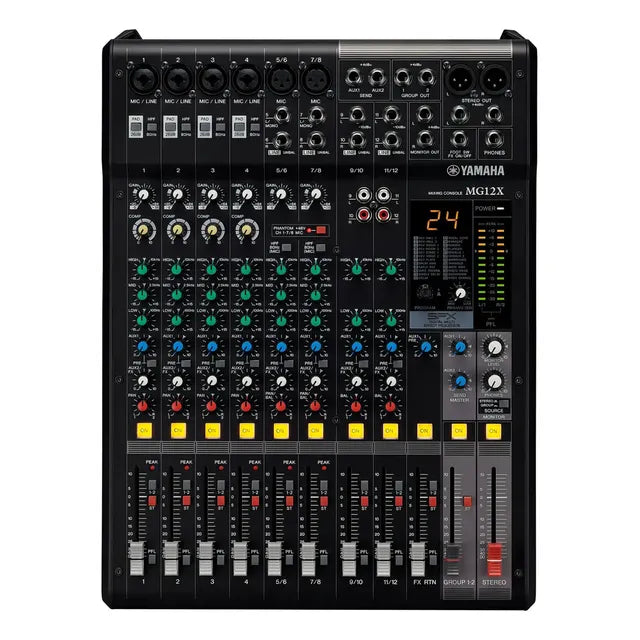 Mezcladora Yamaha Mg 12x Consola De Audio 12 Canales Msi