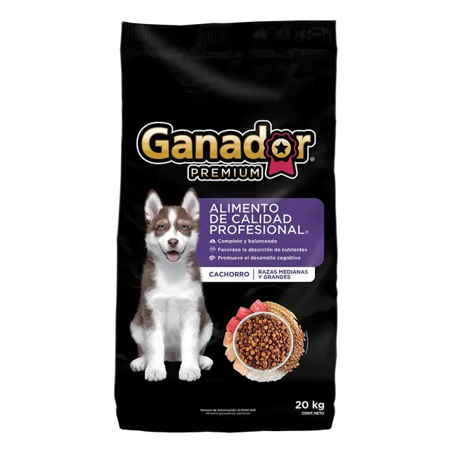 Alimento Para Perros Ganador Premium Cachorro Raza Mediana/grande 20kg