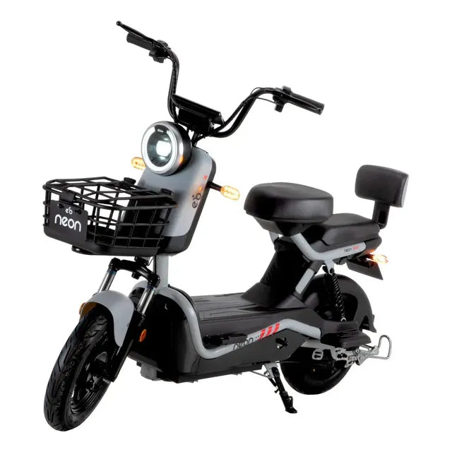 Motobici Bicicleta Eléctrica R14 Neon Ebike Motor 500w Vel Max 35 Km/h Cuadro De Acero Frenos De Tambor 200 Kg Color Gris Gris/negro