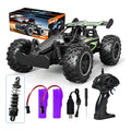 Carro Control Remoto Off-road Juguete Recargable Com 2baterí Verde Vehículo Todoterreno De Control Remoto Inalámbrico