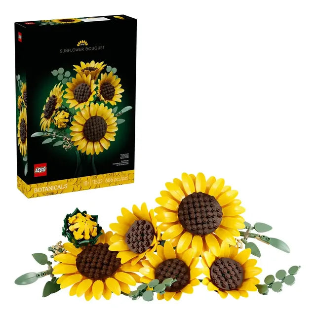 Lego Botanicals Ramo De Girasoles Decoración 11502; Incluye 6 Girasoles En Diversas Fases De Floración; Decoración Floral; Regalo Ideal Para Amantes De La Naturaleza; 18+ 686 Flore