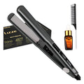 Plancha Cabello Lizze Extreme Placas Titanio 1 1/4 + Regalo Gris