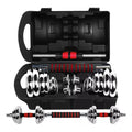 Kit De Mancuernas Ajustables Bigview De 20 Kg Con Barra Y Discos Blanco