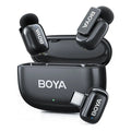 2pcs Boya Mini Microfonos Inalambricos Lavalier Negro Usb